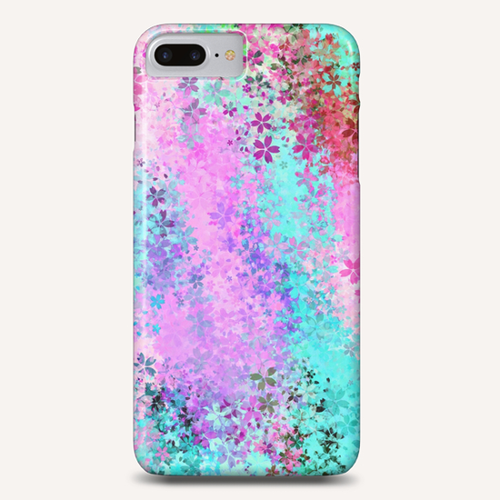 flower pattern abstract background in pink purple blue green Phone Case by Timmy333