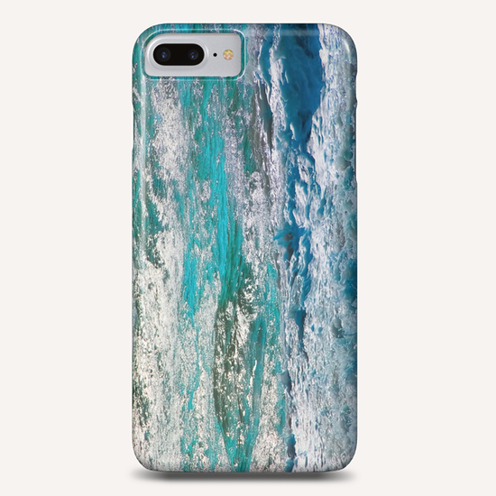 blue ocean wave texture abstract background Phone Case by Timmy333