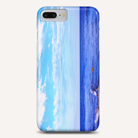 blue ocean view with blue cloudy sky in summer Phone Case by Timmy333