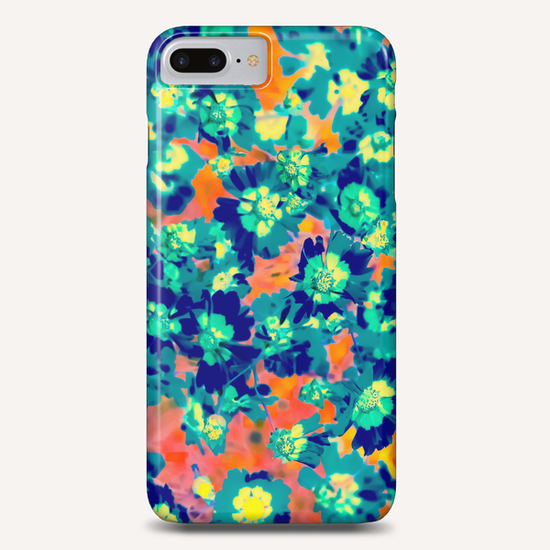 blooming blue flower with pink background Phone Case by Timmy333