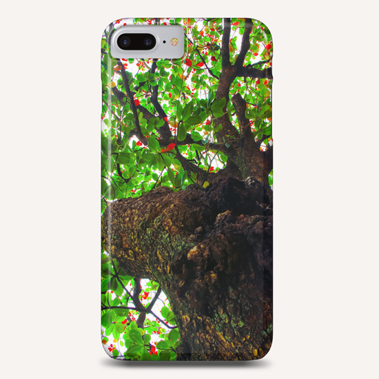 big tree with green leaves and red leaves Phone Case by Timmy333