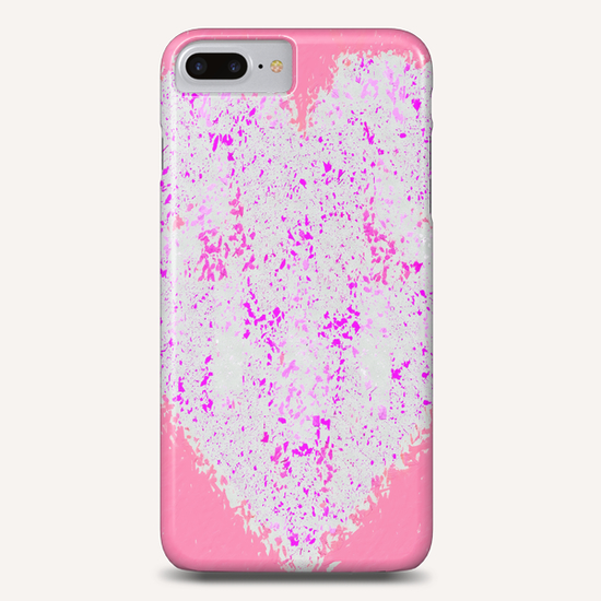 pink and white heart shape with pink background Phone Case by Timmy333