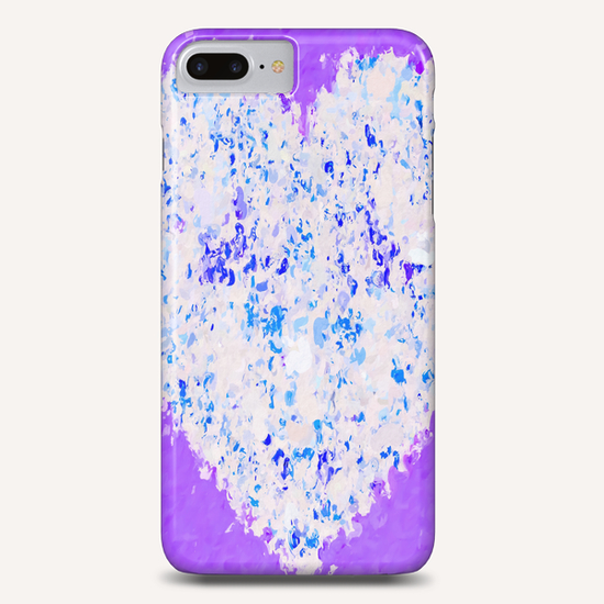 blue and white heart shape with purple background Phone Case by Timmy333