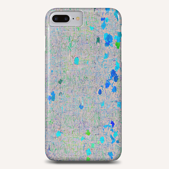 psychedelic abstract art texture background in blue green yellow Phone Case by Timmy333