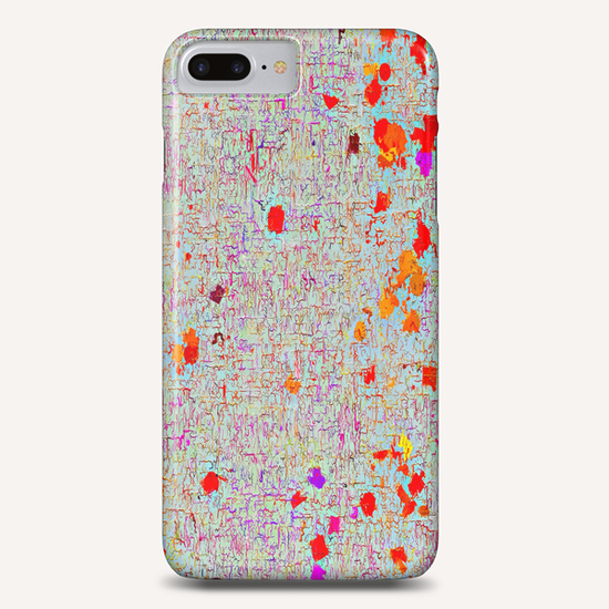 psychedelic abstract art texture background in orange pink red Phone Case by Timmy333