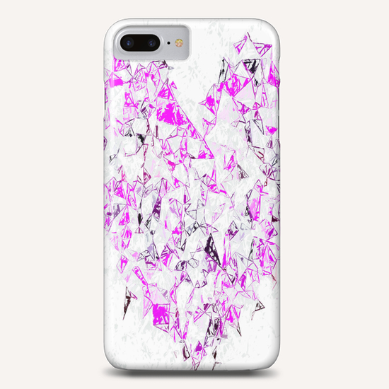 pink heart shape abstract with white abstract background Phone Case by Timmy333