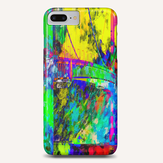 Golden Gate bridge, San Francisco, USA with colorful painting abstract background Phone Case by Timmy333