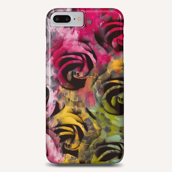 rose texture abstract  with red pink yellow painting abstract background Phone Case by Timmy333