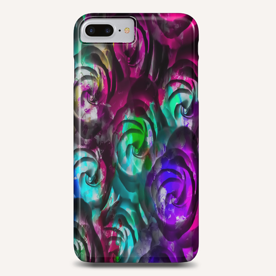 closeup rose texture pattern abstract background in red purple blue Phone Case by Timmy333