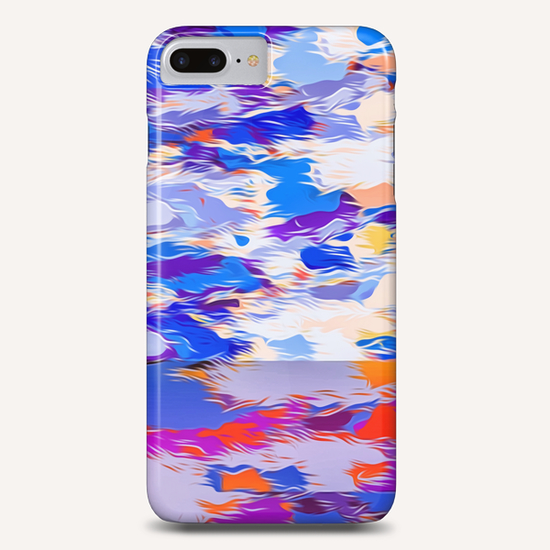 blue purple pink orange and red painting abstract background Phone Case by Timmy333