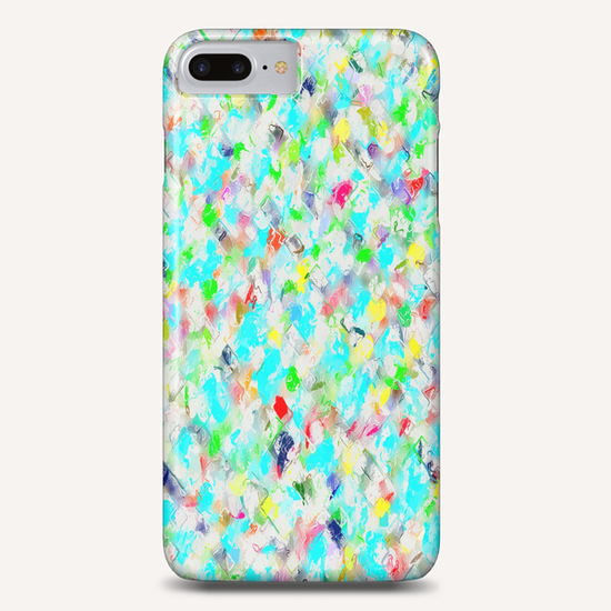 splash painting texture abstract background in blue yellow green red pink Phone Case by Timmy333