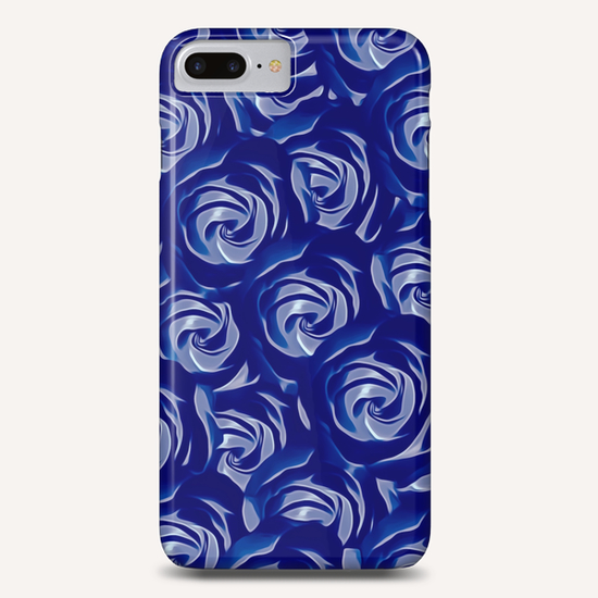 blooming blue rose pattern texture abstract background Phone Case by Timmy333