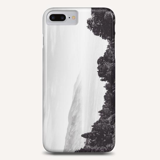 Beautiful ocean view with forest front view at Big Sur, California, USA in black and white Phone Case by Timmy333