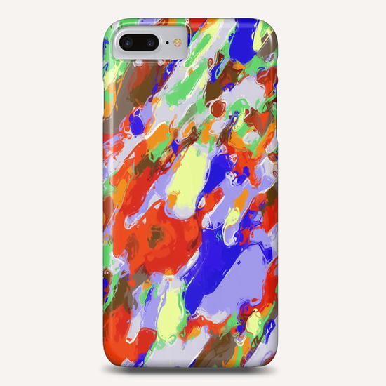 camouflage pattern painting abstract background in red blue green yellow brown purple Phone Case by Timmy333