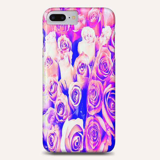 bouquet of roses texture pattern abstract in pink and purple Phone Case by Timmy333