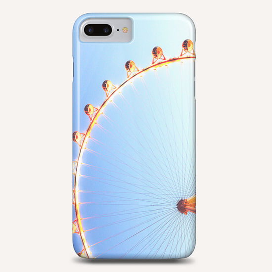 orange Ferris Wheel in the city with blue sky  Phone Case by Timmy333