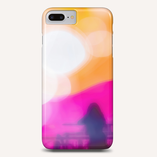 summer sunset sky with colorful bokeh light abstract background Phone Case by Timmy333