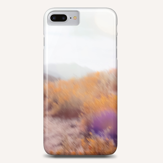 yellow flower field on the mountain with summer light bokeh abstract Phone Case by Timmy333