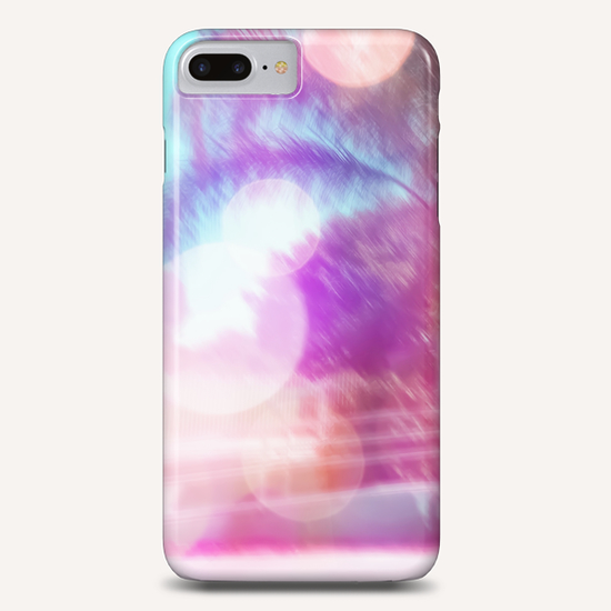 palm tree in the city with colorful bokeh light abstract  Phone Case by Timmy333