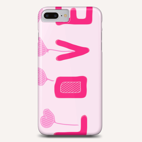 LOVE with pink heart Phone Case by Timmy333