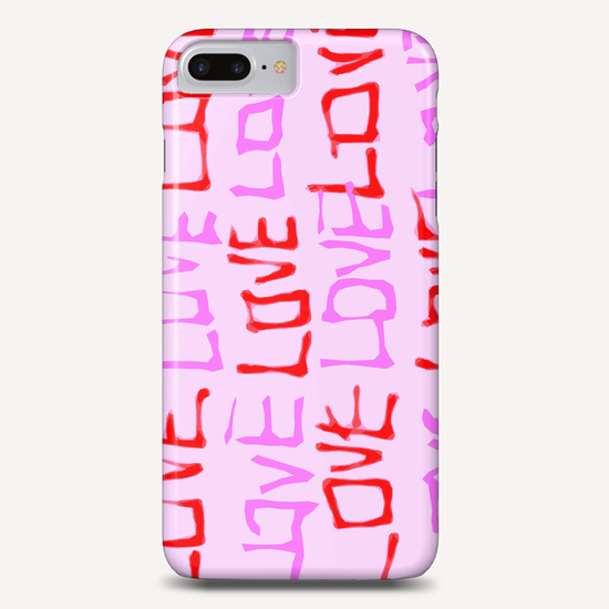 LOVE alphabet drawing in red and pink Phone Case by Timmy333