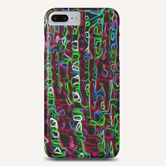 psychedelic painting texture abstract pattern background in red blue green black Phone Case by Timmy333