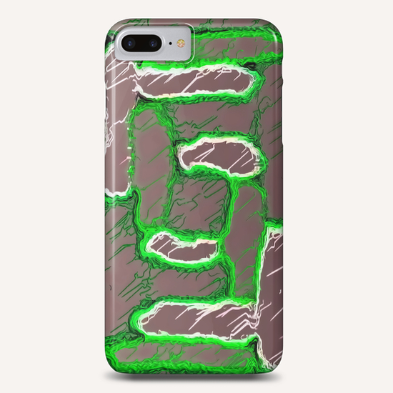 vintage psychedelic painting texture abstract background in green and brown Phone Case by Timmy333