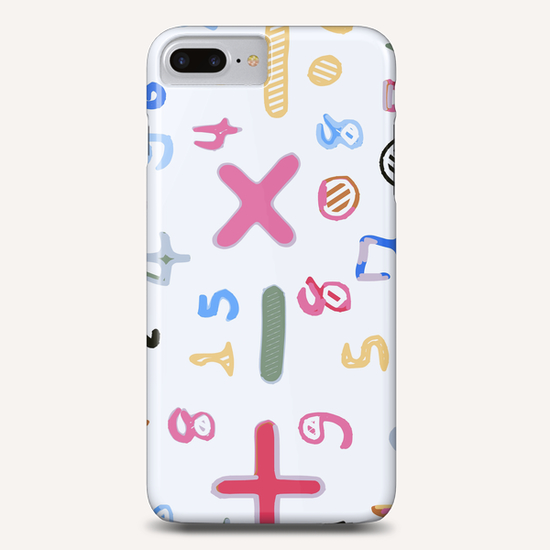 colorful number abstract background Phone Case by Timmy333