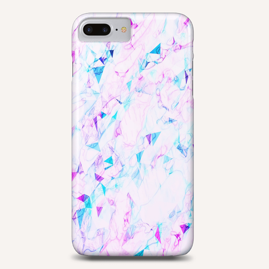 psychedelic geometric triangle polygon pattern abstract background in pink purple blue Phone Case by Timmy333