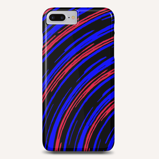 graffiti line drawing abstract pattern in blue red and black Phone Case by Timmy333