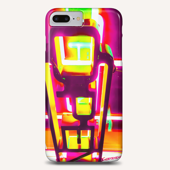 night light with open neon sign in pink yellow green background Phone Case by Timmy333