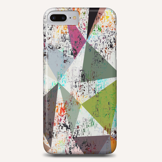 psychedelic geometric triangle pattern abstract with painting abstract background Phone Case by Timmy333