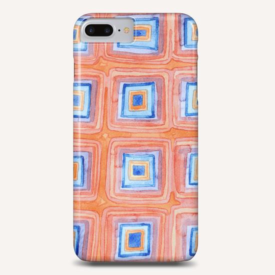 Twelve Red and Blue Melted Together Squares  Phone Case by Heidi Capitaine