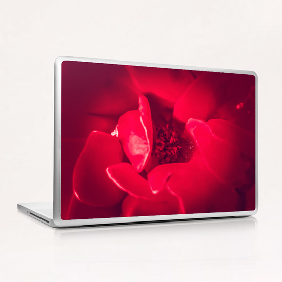 fresh red rose background Laptop & iPad Skin by Timmy333