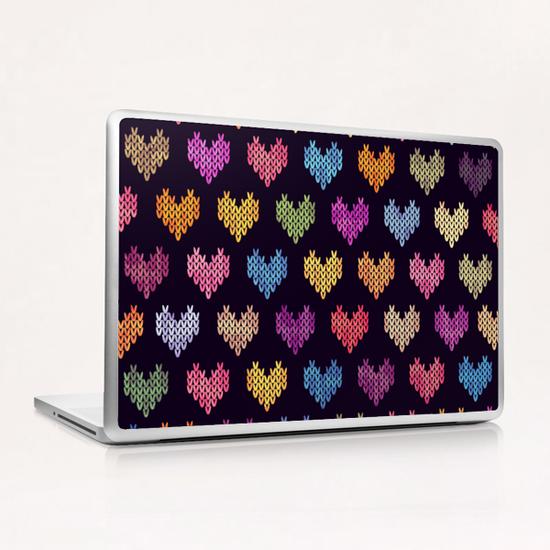 Colorful Knitted Hearts X 0.1 Laptop & iPad Skin by Amir Faysal