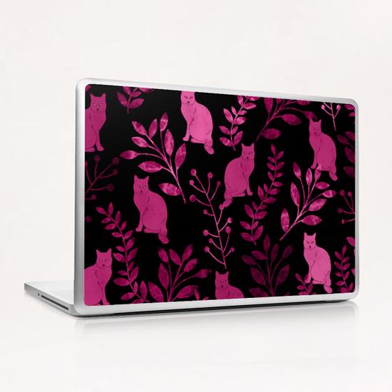 Floral and Cat X 0.4 Laptop & iPad Skin by Amir Faysal