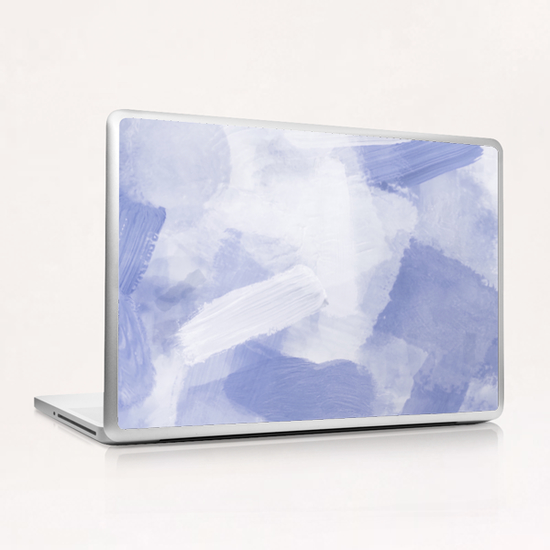 brush painting texture abstract background in grey Laptop & iPad Skin by Timmy333