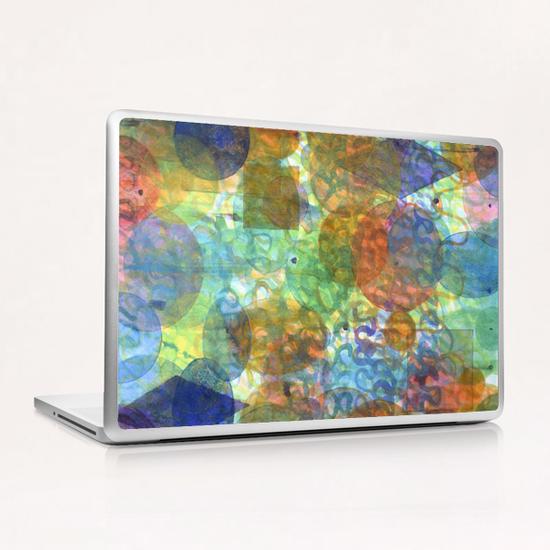 Bubbling Geometric Forms over Curved Lines Laptop & iPad Skin by Heidi Capitaine