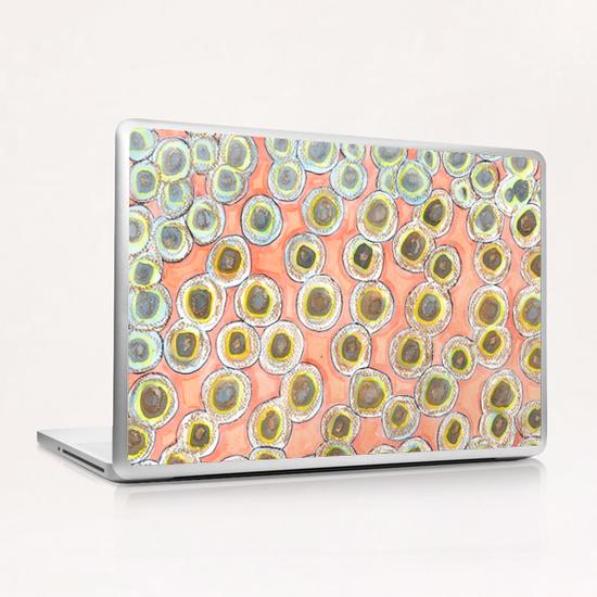 Simple Pastel Circle Pattern with Gold   Laptop & iPad Skin by Heidi Capitaine