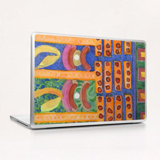 Orange Posts in Mysterious Night Light  Laptop & iPad Skin by Heidi Capitaine