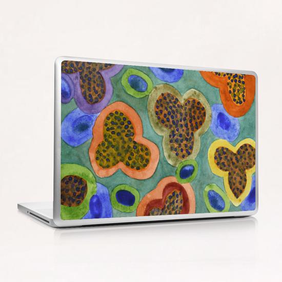 Summerly Blossoms and Olives Pattern  Laptop & iPad Skin by Heidi Capitaine