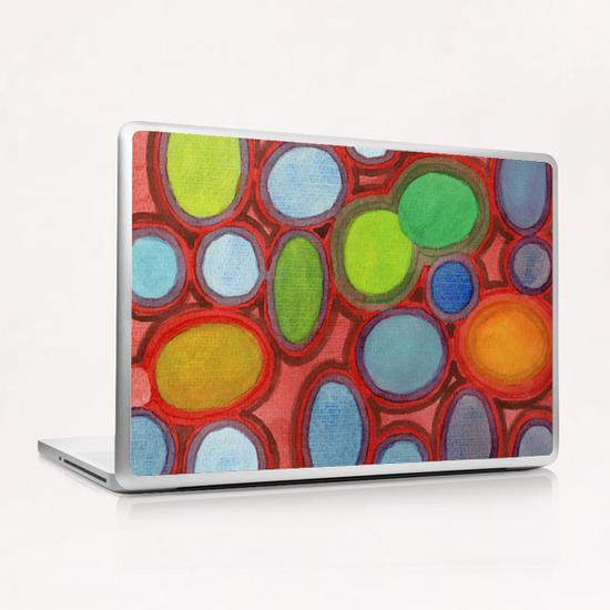 . Abstract Moving Round Shapes Pattern  Laptop & iPad Skin by Heidi Capitaine