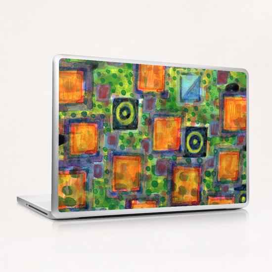 Flying Lighted Squares over Landscape  Laptop & iPad Skin by Heidi Capitaine