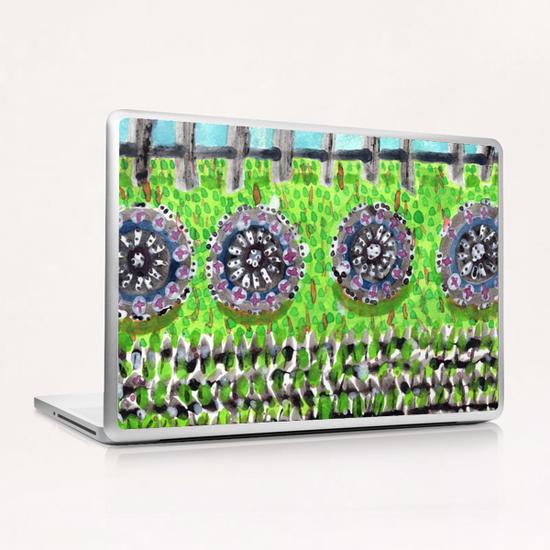 High Garden Pattern with Fence  Laptop & iPad Skin by Heidi Capitaine