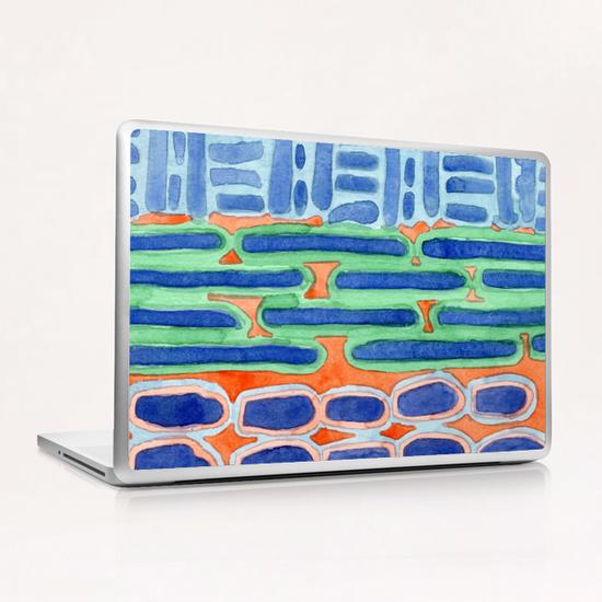 Blue Shapes Pattern Laptop & iPad Skin by Heidi Capitaine