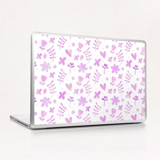 LOVELY FLORAL PATTERN X 0.7 Laptop & iPad Skin by Amir Faysal