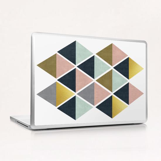 Colorful and golden triangles Laptop & iPad Skin by Vitor Costa
