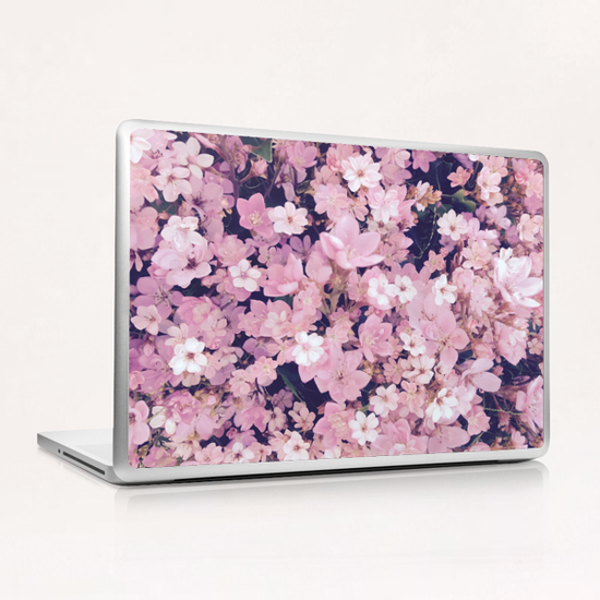 blossom blooming pink flower texture pattern abstract background Laptop & iPad Skin by Timmy333