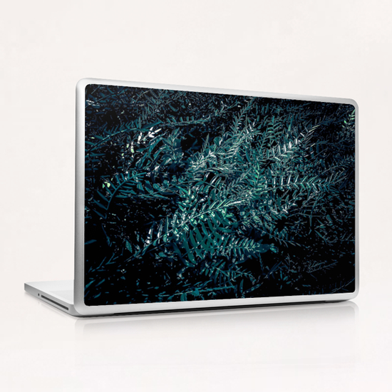 green leaves texture abstract background Laptop & iPad Skin by Timmy333