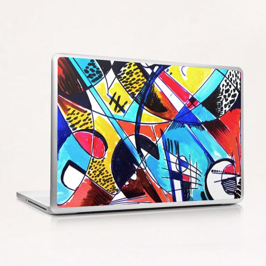 Construction rouge et bleue Laptop & iPad Skin by Denis Chobelet